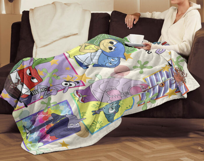 Personalized Disney Inside Out Blanket, Inside Out 2 Movie 2024, Custom name Blanket - Image 3