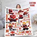 Personalized Disney Anger Inside Out Blanket, Inside Out 2 Movie 2024, Custom name Anger Blanket