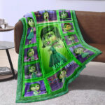 Personalized Disney Disgust Inside Out Blanket, Inside Out 2 Movie 2024, Custom name Disgust Blanket - Image 3