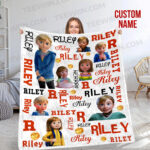 Personalized Disney Riley Inside Out Blanket, Inside Out 2 Movie 2024, Custom name Riley Blanket