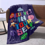Personalized Disney Inside Out 2 Blanket, Believe In Yourself, Custom Name Blanket - Image 3