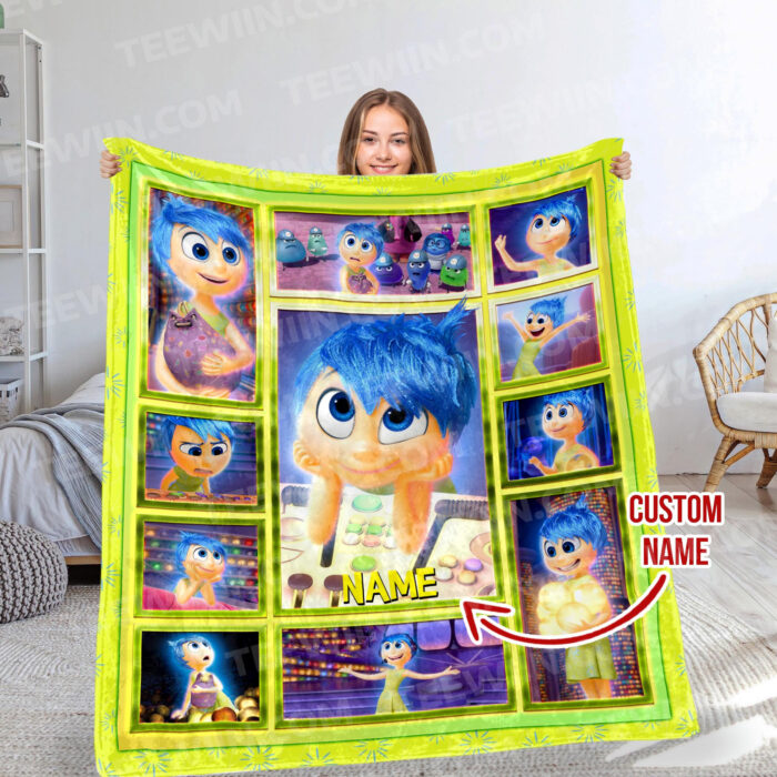 Personalized Disney Inside Out 2 Blanket, Inside Out Character, Custom Name Blanket - Image 5