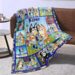 Personalized Bluey Family Blanket, Blueytv Blanket, Custom Name Blanket - Image 2