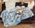 Personalized Bluey Blanket, Bluey Family Soft Cozy Fleece Blankets, Bluey Birthday Blanket, Bluey Family Blanket for Kid - Image 2