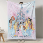 Disney Princess Blanket Soft Gift, Disney Girls Trip Blanket Home Decoration Sofa, Princess Bedding Living Room,Magical Castle Blanket Decor - Image 2