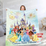 Disney Princess Blanket Soft Gift, Disney Girls Trip Blanket Home Decoration Sofa, Princess Bedding Living Room,Magical Castle Blanket Decor