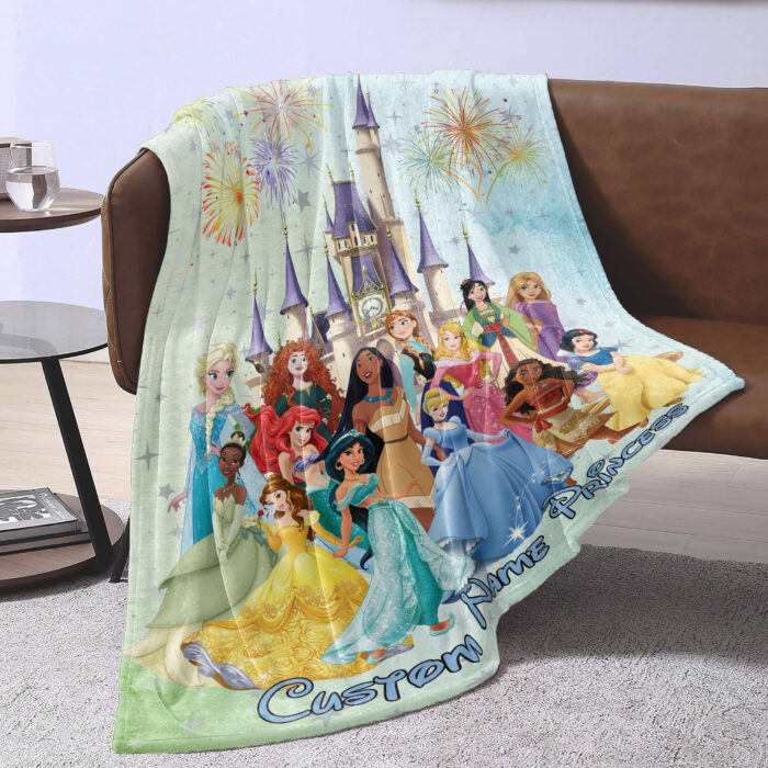 Disney Princess Blanket Soft Gift, Disney Girls Trip Blanket Home Decoration Sofa, Princess Bedding Living Room,Magical Castle Blanket Decor - Image 3