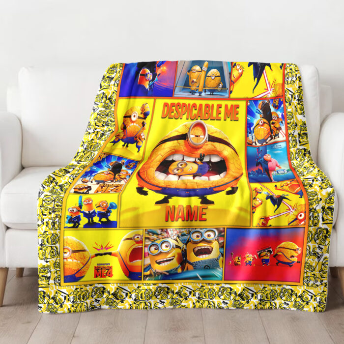 Despicable Me 4 Blanket Kids Blanket, Personalized Minions Blanket Characters Blanket - Image 3