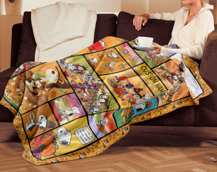 Peanuts Charlie Brown And Friends So Cute Halloween Gift, Peanuts Snoopy Blanket - Image 3