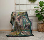 Personalized Dinosaur Throw Blanket Kids Boys Ancient Animal, Custom Name Dinosaur Blanket - Image 2