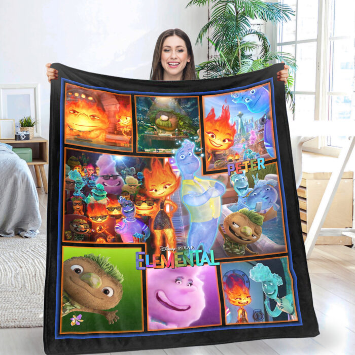 Personalized ELEMENTAL Blanket, Custom Name Elemental Blanket, Disney Baby Shower Blanket - Image 2