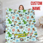 Personalized Toy Story Blanket, Custom Name Buzz Lightyear Blanket, Disney Baby Shower Blanket