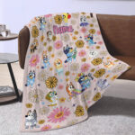Personalized Bluey Blanket, Bluey Family Soft Blankets, Bluey and Bingo Birthday Blanket, Bluey Family Blanket for Kid - Image 2