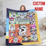 Personalized Rock Paper Scissors Throat Punch! I Win! | Essential Blanket, Bluey Family Soft Blankets, Bluey and Bingo Birthday Blanket, Bluey Family Blanket for Kid