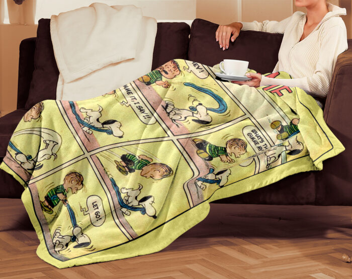 Personalized Snoopy The Peanuts, Custom Name Snoopy Blanket, Baby Shower Blanket - Image 2