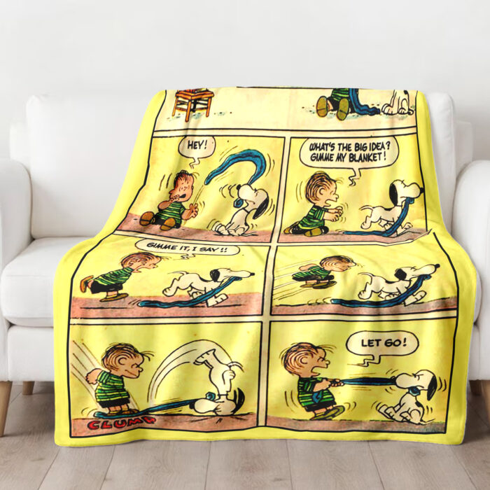 Personalized Snoopy The Peanuts, Custom Name Snoopy Blanket, Baby Shower Blanket - Image 4