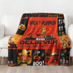 Snoopy Throw Blanket - Great Pumpkin Believer Since 1966 Blanket - Image 4