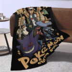 Personalized Anime Hand Woven Blanket, Pokemon Blanket, Custom Name Anime Blanket - Image 2