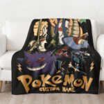 Personalized Anime Hand Woven Blanket, Pokemon Blanket, Custom Name Anime Blanket - Image 3