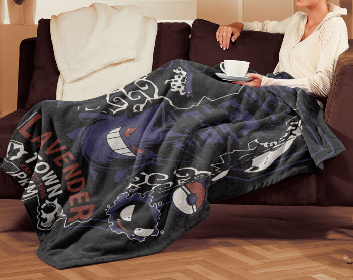 Personalized Psyduck Hand Woven Cozy Blanket Pokemon Tapestry, Pokemon Blanket, Custom Name Anime Blanket - Image 2