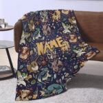 Personalized Anime Hand Woven Blanket Ghost Pokemon, Pokemon Blanket, Custom Name Anime Blanket - Image 3