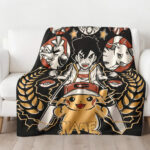 Personalized Anime Hand Woven Blanket Manga Tapestry, Pokemon Blanket, Custom Name Anime Blanket - Image 4
