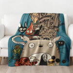 Personalized Anime Hand Woven Blanket Manga Tapestry, My Neighbor Totoro Blanket, Custom Name Ghibli Blanket - Image 3