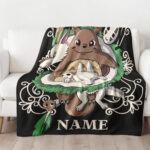 Personalized Anime Hand Woven Blanket Manga Tapestry, Custom Name Ghibli Blanket - Image 4