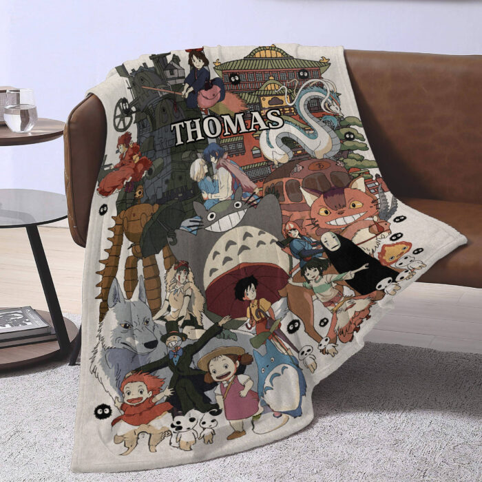 Personalized Anime Hand Woven Blanket Manga Tapestry, Ultimate Ghibli Hand Woven Blanket, Suitable As Snuggle Blanket - Image 4
