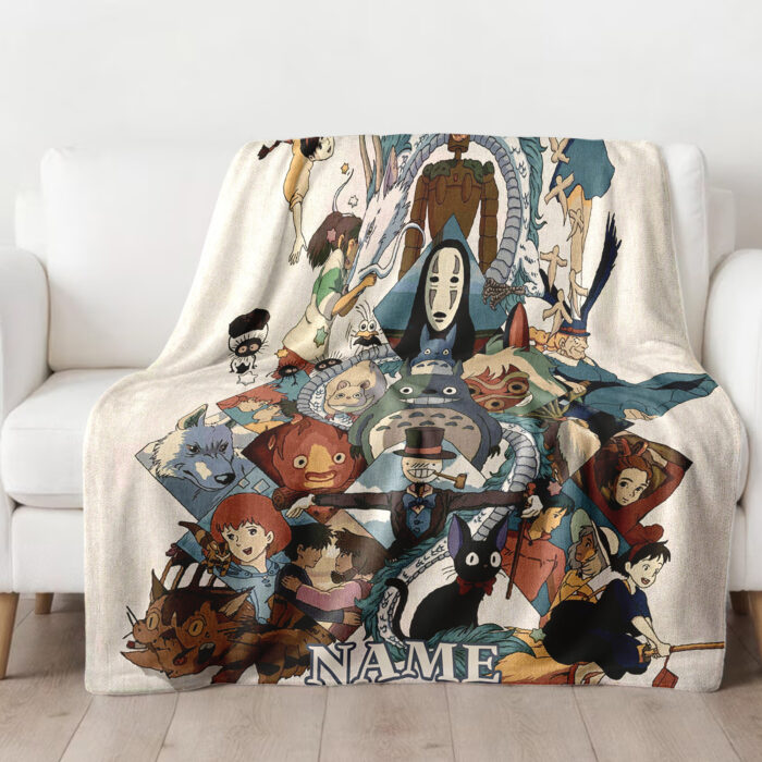 Personalized Anime Hand Woven Blanket Manga Tapestry, Ultimate Ghibli Hand Woven Blanket, Suitable As Snuggle Blanket - Image 2