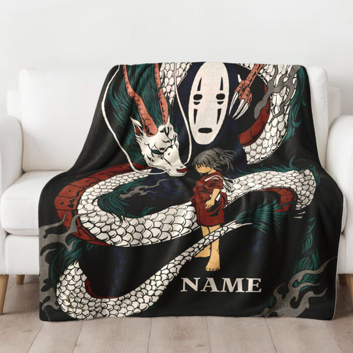Personalized Anime Hand Woven Blanket Manga Tapestry, Ultimate Ghibli Hand Woven Blanket, Spirited Away Blanket - Image 4