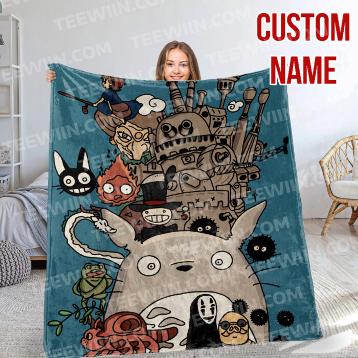 Personalized Anime Hand Woven Blanket Manga Tapestry, Ultimate Ghibli Hand Woven Blanket, Suitable As Snuggle Blanket - Image 3