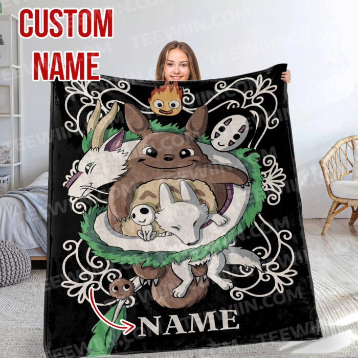 Personalized Anime Hand Woven Blanket Manga Tapestry, Ultimate Ghibli Hand Woven Blanket, Suitable As Snuggle Blanket - Image 4