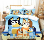 Bluey Quilt Bedding Set 3D, Bluey Family Duvet Cover Fold Hem Bedding Set Pillowcase Quilt Single - Image 10