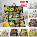 Personalized Snow White and the Seven Dwarfs Blanket, Disney Custom Name Blanket