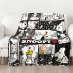 Personalized Snoopy The Peanuts, Custom Name Snoopy Blanket, Baby Shower Blanket - Image 2
