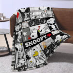 Personalized Snoopy The Peanuts, Custom Name Snoopy Blanket, Baby Shower Blanket - Image 4