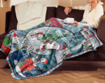 Personalized Snoopy The Peanuts, Custom Name Snoopy Christmas Blanket, Baby Shower Blanket - Image 3
