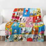 Personalized Snoopy The Peanuts, Custom Name Snoopy Blanket, Baby Shower Blanket - Image 2