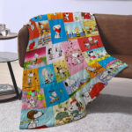 Personalized Snoopy The Peanuts, Custom Name Snoopy Blanket, Baby Shower Blanket - Image 3
