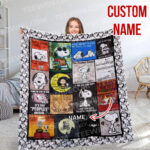 Personalized Snoopy The Peanuts, Custom Name Snoopy Blanket, Baby Shower Blanket