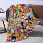 Personalized Snoopy The Peanuts, Custom Name Snoopy Blanket, Baby Shower Blanket - Image 3