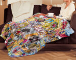 Personalized Snoopy The Peanuts, Custom Name Snoopy Blanket, Baby Shower Blanket - Image 4