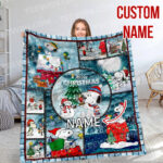 Personalized Snoopy The Peanuts, Custom Name Snoopy Blanket, Baby Shower Blanket - Image 7