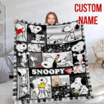Personalized Snoopy The Peanuts, Custom Name Snoopy Blanket, Baby Shower Blanket - Image 2