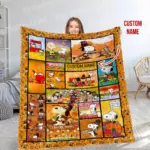 Personalized Snoopy The Peanuts, Custom Name Snoopy Blanket, Baby Shower Blanket - Image 9