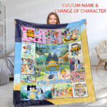 Personalized Bluey Blanket, Bluey Family Soft Blankets, Back to School Bluey and Bingo Birthday Blanket for Kid - Image 6