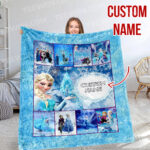 Personalized Family Frozen Elsa Queen Fleece Blanket Elsa Soft Blankets, Custom name Blanket for Kid - Image 2