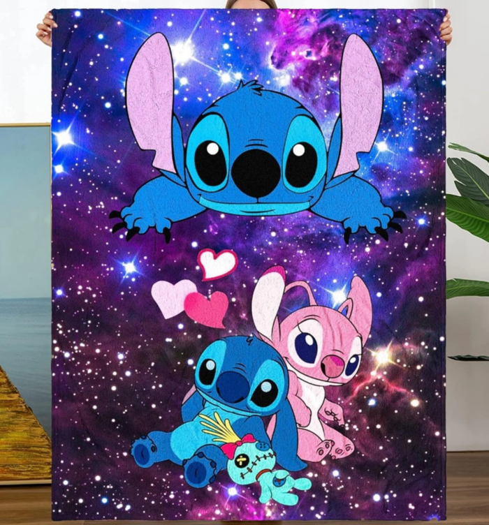 Personalized Name Cute Lilo & Stitch Blanket, Disney Stitch Blanket, Funny Stitch Blanket, Stitch Lovers, Christmas Gift, Gift For Kid - Image 3