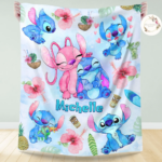Personalized Name Cute Lilo & Stitch Blanket, Disney Stitch Blanket, Funny Stitch Blanket, Stitch Lovers, Christmas Gift, Gift For Kid - Image 8